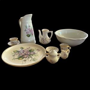 Vintage Miniature Child Tea Sets 19 Pieces Total - 2 are marked L’Altalena